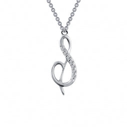 Initial Necklace "S" - Lafonn 9N065CLP18