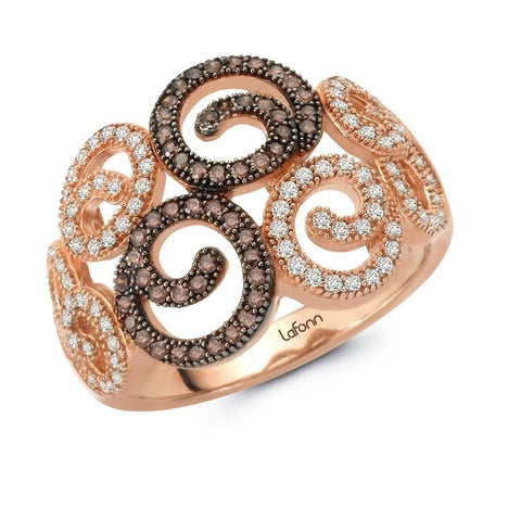 Two-Tone Swirls Ring - Lafonn R0023CCT08