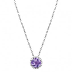 February Birthstone Amethyst Necklace - Lafonn BN001AMP18