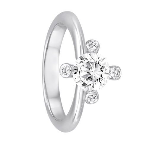 Flower Engagement Ring