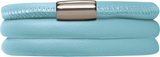 Light Blue Leather Bracelet - Endless Jewelry 12111