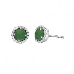 May Birthstone Simulated Emerald Earrings - Lafonn BE001EMP00