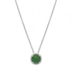 May Birthstone Simulated Emerald Necklace - Lafonn BN001EMP18