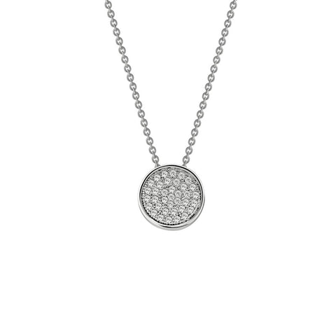 Small Circle Pave Pendant - Lafonn P0001CLP18