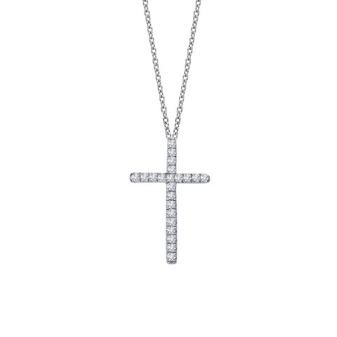 Small Classic Cross Necklace - Lafonn P0072CLP18