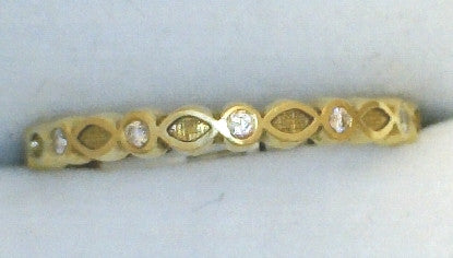 Alternating Diamond/Gold Ring Guard - Hidalgo