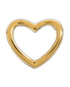 Open Heart - Endless Jewelry Gold Plated Sterling Silver Charm 51156