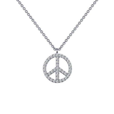 Peace Sign Necklace - Lafonn N0023CLP18
